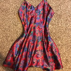 Beautiful vintage paisley slip dress!